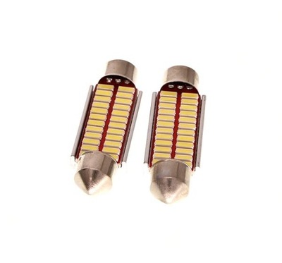 LUZ DIODO LUMINOSO DIODO LUMINOSO LED RURKOWA 12V/10W 11X42MM BLISTER 2 PIEZAS !!!!LED!!!!!  