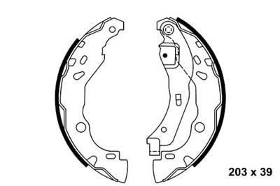 ATE ZAPATAS DE TAMBOR DE FRENADO JUEGO PARTE TRASERA NISSAN MICRA IV NOTE 1.2 1.5D 05.10-  