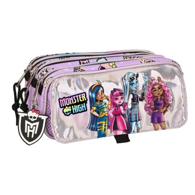 Piórnik Podwójny Monster High Best boos Liliowy 21