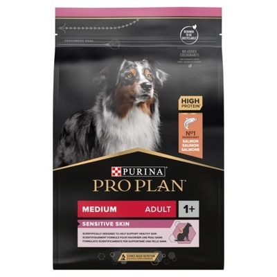 Purina PRO PLAN MEDIUM ADULT SENSITIVE SKIN Łosoś