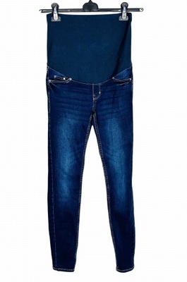 Ciążowe jeansowe elastyczne spodnie rurki S 36 H&M Mama