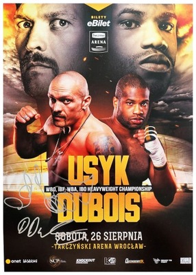 USYK - DUBOIS plakat z oryginalnymi AUTOGRAFAMI