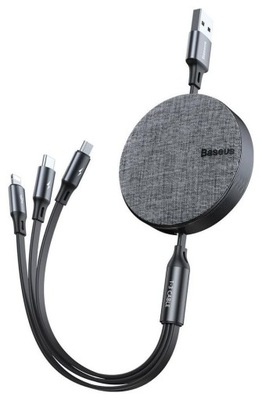 KABEL USB BASEUS 3W1 USB-C LIGHTNING MICRO 1.2M