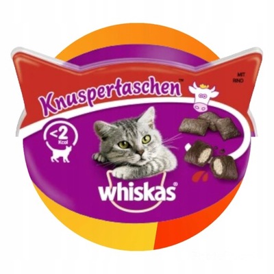 Whiskas przysmak dla kota poduszeczki wołowina 60g