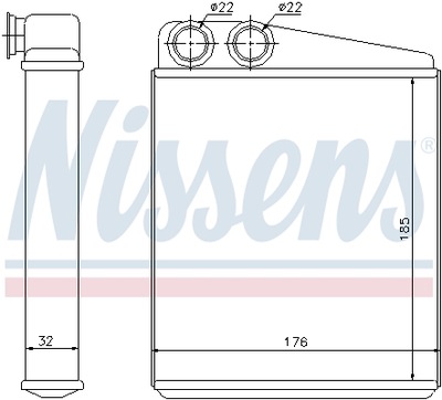 NISSENS 70228 ОБМЕННИК ТЕПЛА, ОБОГРЕВАТЕЛЬ САЛОНА