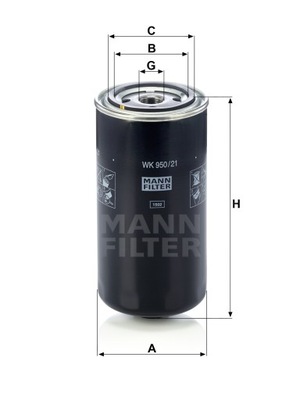 FILTRO COMBUSTIBLES MANN-FILTER WK 950/21  