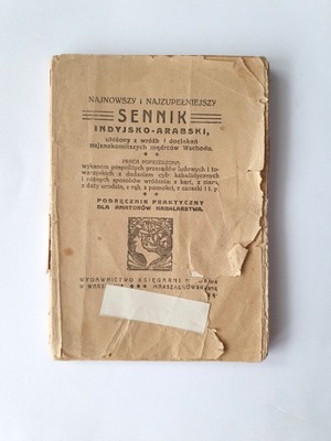 SENNIK INDYJSKO-ARABSKI 1920