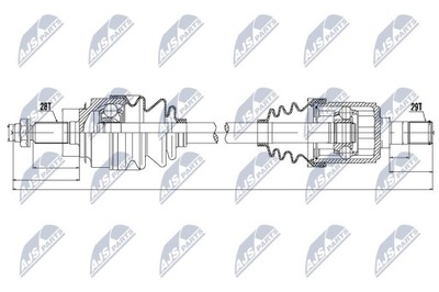 ПОЛУОСЬ ПРИВОДНАЯ HONDA CR-V 2.2ICDTI 05-07 \/LEWA, MT фото