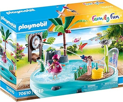 PLAYMOBIL Playmobil 70610 Family Fun Aqua Park Small Pool with Water Spraye