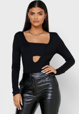 MISSGUIDED CZARNE BODY CUT OUT (40)