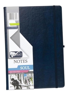 NOTES A4 SOUL KRATKA GRANATOWY