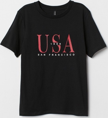 H&M T-shirt z nadrukiem rozm.34,XS