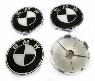 BMW TAPACUBOS 4 PIEZAS KAPSLE DEKLE ALUFELG 68MM/64MM  