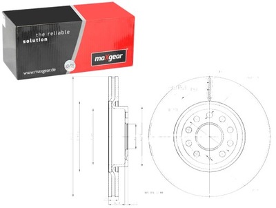 DISKAI STABDŽIŲ 2SZT. VW PASSAT Z PAVIRŠIUS ANTYKOROZYJNA MAXGEAR 