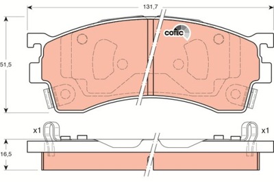 TRINKELĖS STABDŽIŲ - KOMPLEKTAS COTEC GDB3192 