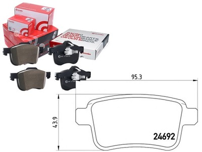 BREMBO JUEGO ZAPATAS DE FRENADO 7701209869 4406  