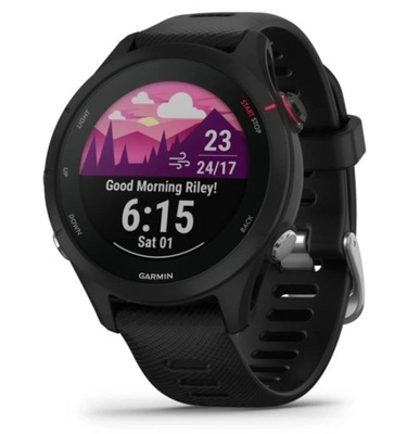 Garmin Forerunner 255s Music z czujnikiem tętna HRM Elevate Ox - czarny / c