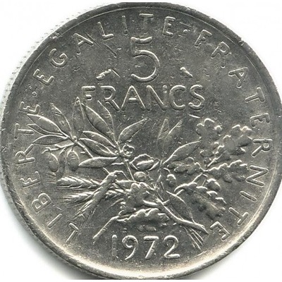 Francja 5 Franc franków 1972