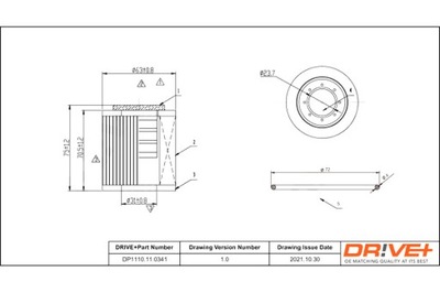 DRIVE+ FILTRO ACEITES OPEL DIESEL 1.5 21- ASTRA L SPORTS TOURER  