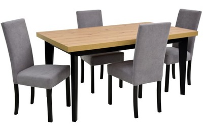 Stół 80x140/180 cm i 4 krzesła INNE OBICIA