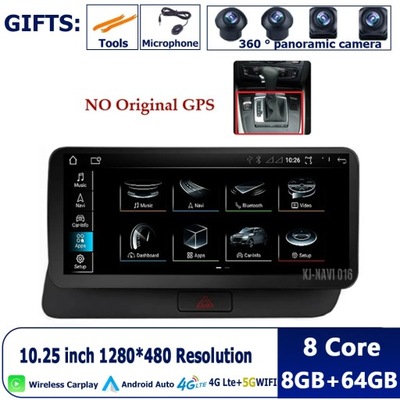 NAVEGACIÓN GPS PARA AUDI Q5 2009-2017 RHD CAR CARPLAY RADIO AUTO ANDROID 13  