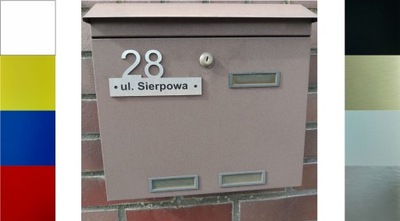 Tabliczka numerowa na skrzynkę pocztową, tabliczka adresowa, numer domu