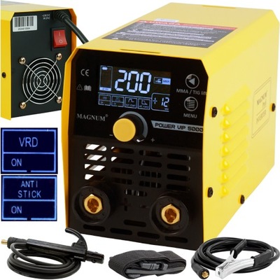 SPAWARKA MMA POWER VIP Inwertorowa elektrodowa 200A SYNERGIA LCD MAGNUM VRD 