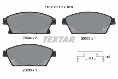 КОЛОДКИ ТОРМОЗНЫЕ OPEL ПЕРЕД ASTRA J 09-/ZAFIRA C 11- ДИСК 300MM 2503401