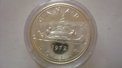 Kanada 1 dolar 1972 Kanu srebro stan 1