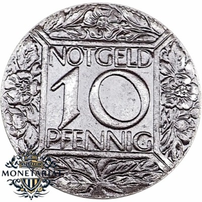 10 PFENNIG 1920 MIASTO LEICHLINGEN - RZADSZA