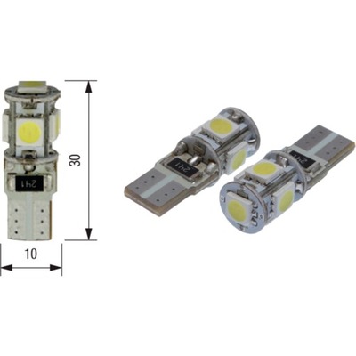 Żarówka LED 2szt BOSMA 12V 5XSMD 5050 T10 5W W5W