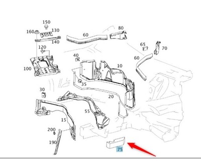 УПЛОТНИТЕЛЬ ТРУБОК MERCEDES C W203 A2036281098