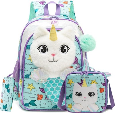 PLECAK SZKOLNY WYPRAWKA SZKOLNA ZESTAW PLECAK TORBA NA RAMIĘ PIÓRNIK 3W1