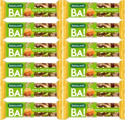 BAKALLAND BATON BA! NUTS PISTACJA ORZECHY 30G x12