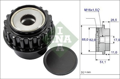 КОЛЕСО ШКИВ ГЕНЕРАТОРА VOLVO 535017510