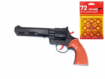 PISTOLET REWOLWER NA SPŁONKE SPŁONKA KAPISZONY 12p