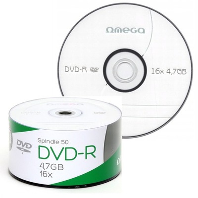 PŁYTY DVD OMEGA DVD-R 4,7 GB 50 szt.