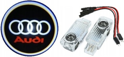 LOGOTIPO DIODO LUMINOSO LED LUCES 2 PIEZAS DE PUERTA AUDI A3 8L 8P A7 Q3 Q5 Q7 TT A4 B6 B7 A6 C5 C6 C7  