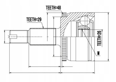 Шарнир наружный land rover discovery iii 2.7d фото №1