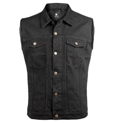 kamizelka DENIM VEST black jeansowa [L]