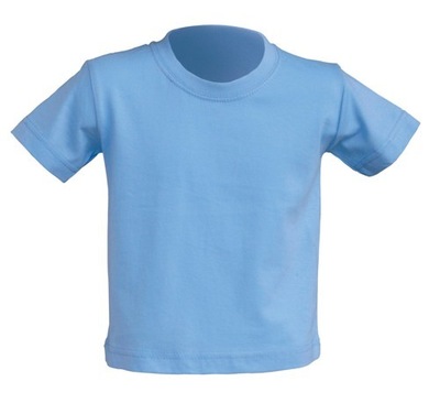 Koszulka dziecięca niebieska 100% baw JHK 3-4 lata