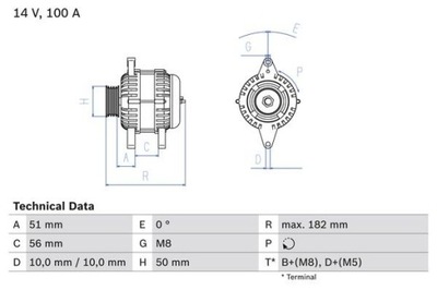 BOSCH 0 986 043 680 GENERADOR RENOVACIÓN  