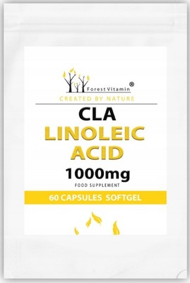 KWAS LINOLOWY 1000mg Forest CLA 80% SYLWETKA RZEŹBA TERMOGENIK ODCHUDZANIE