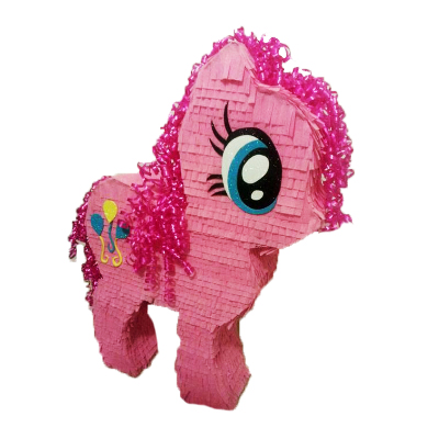Piniata Pony Koń konik różowy z kijem pinata
