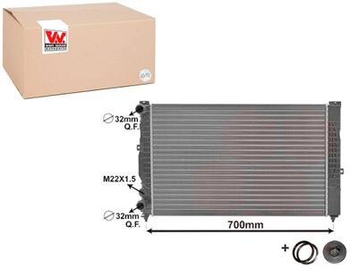 RADUADOR DEL MOTOR DE AGUA AUDI SKODA VW VAN UNIDAD  