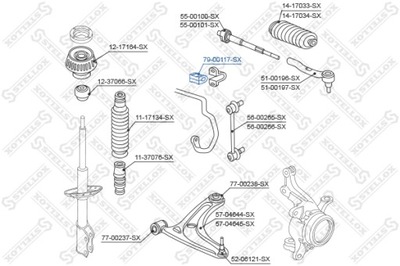 САЙЛЕНТБЛОК СТАБИЛИЗАТОРА ПЕРЕДНЕГО 21MM HONDA JAZZ/