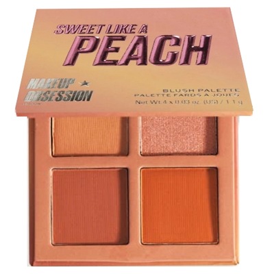 MAKEUP OBSESSION Paleta 4 Róży Sweet Like a Peach