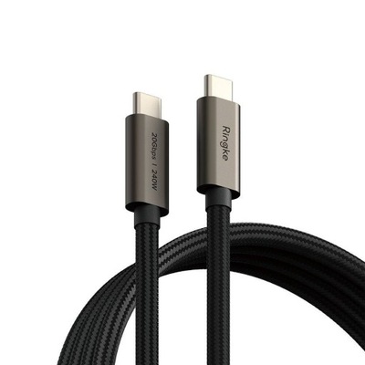 Kabel PD 240W 1m USB-C - USB-C Ringke USB 3.2 GEN 2X2 czarny