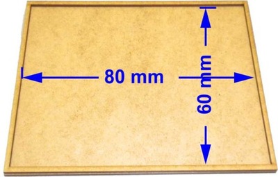 Movement Tray 80 x 60 mm , 60x80mm HDF/MDF trays , 2 szt.