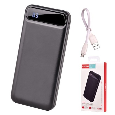 L-BRNO Power Bank 10000mAh 2USB czarny